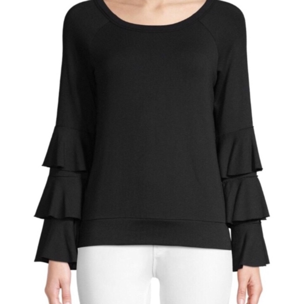 Bailey 44 Tiered Sleeve Stretch Blouse Top
